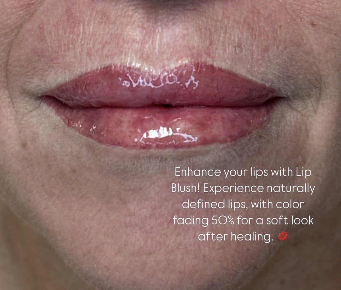 Lips after lip blush at Berkem Brows